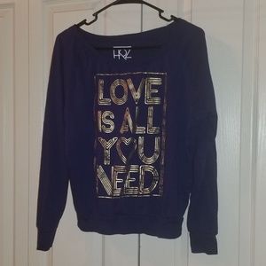 Womens Love Is All You Need Long Sleeve Top